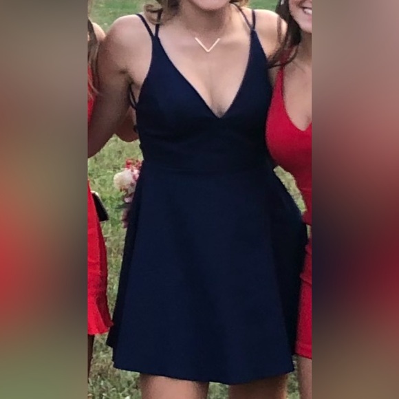 Lulus Navy Blue Mini Dress - Picture 2 of 3